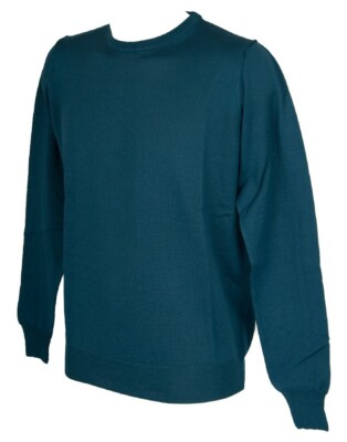 Mens Extra Fine Merino Wool Long Sleeve Crew Neck Sweater Jersey SPIDER Item
