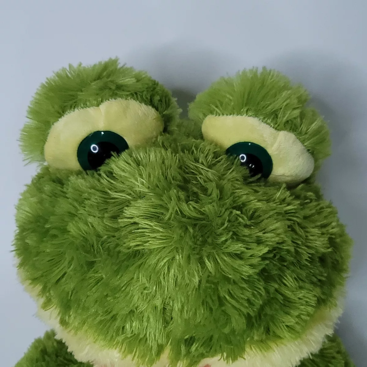 Plush Frog Yellow Green Pink Flowers Bow Tie Large Giant Stuffed