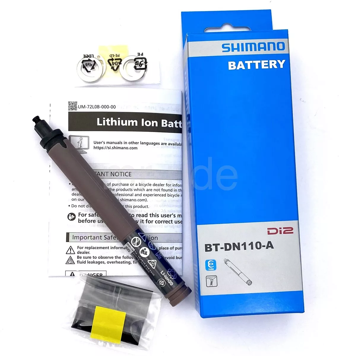 Shimano Di2 Battery, BT-DN110-A-8, Built-In Type, W/Recycle Mark