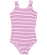 Seafolly Kids Purple Sailor Stripe Textured One-Piece Swimsuit L18746 Size 8