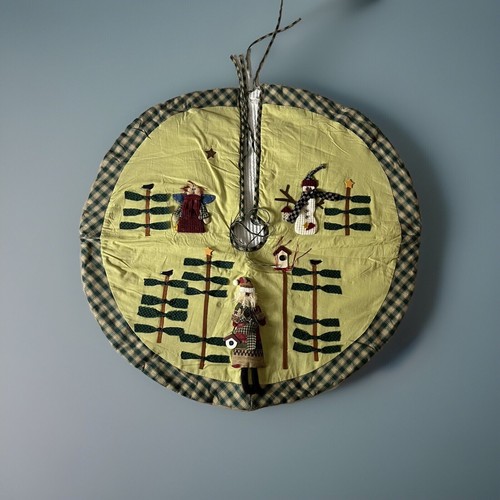FALDA CASERA ÁRBOL NAVIDAD adornada y aplicada-madera de Santa piezas 33,5"" W - Imagen 2 de 23