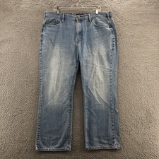Guess Crescent Fit Regular Straight Jeans Mens 40x30 (actual 41x29) Blue Denim