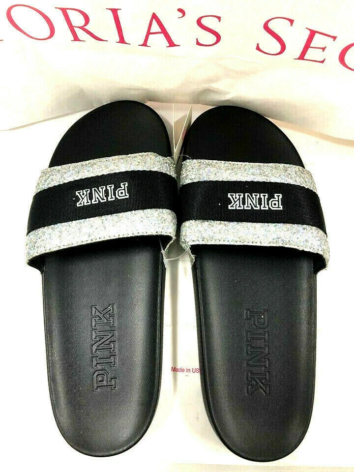 Glitter pink slides sale