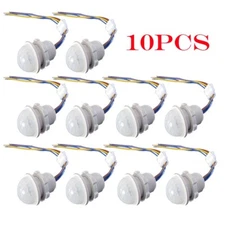 10Pcs PIR Infrared Motion Sensor Detector Smart Switch Lamp Switch Auto 110V220V