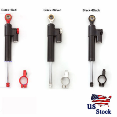 US Ship CNC Steering Damper Motorcycle Stabilizer Linear Reversed Safety Control
