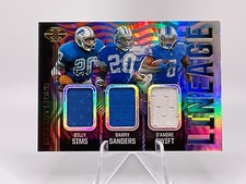 Billy Sims Barry Sanders D'Andre Swift 2020 Panini Illusions Lineage #L3 Read!