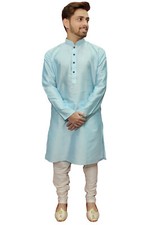 Men Ethnic Indian Design Kurta Churidar 2pc Suit's - Worldwide Postage