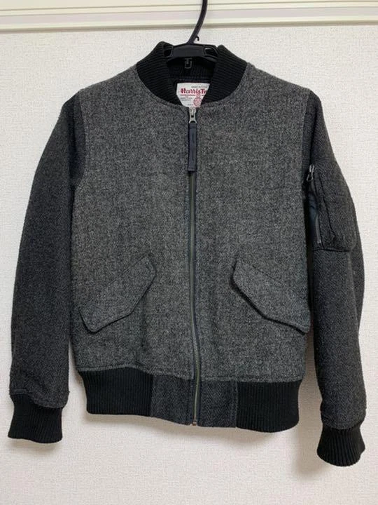 SEVENDAYS=SUNDAY HARRIS TWEED Blouson Jacket L Authentic Women Used from Japan