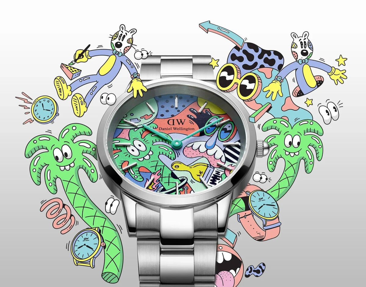 STEVEN HARRINGTON X DW: ICONIC LINK SS Watch Very Rare Limited 