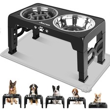 Elevated Dog Bowls, Dog Feeder with Stainless Steel Dishes Slow Feeder Bowl...