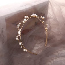Double Layer Pearl Beaded Headbands Hair Hoops Bridal Hairbands Wedding Hair ...