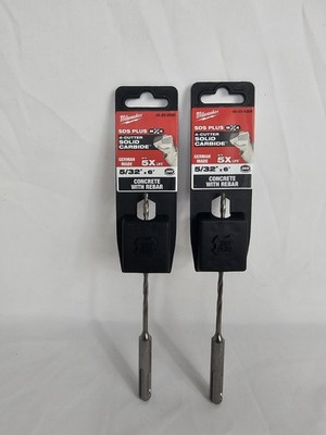 Lot x2 Milwaukee 48-20-8308 SDS Plus MX4 5/32''x 6'' Concrete With Rebar Drill Bit