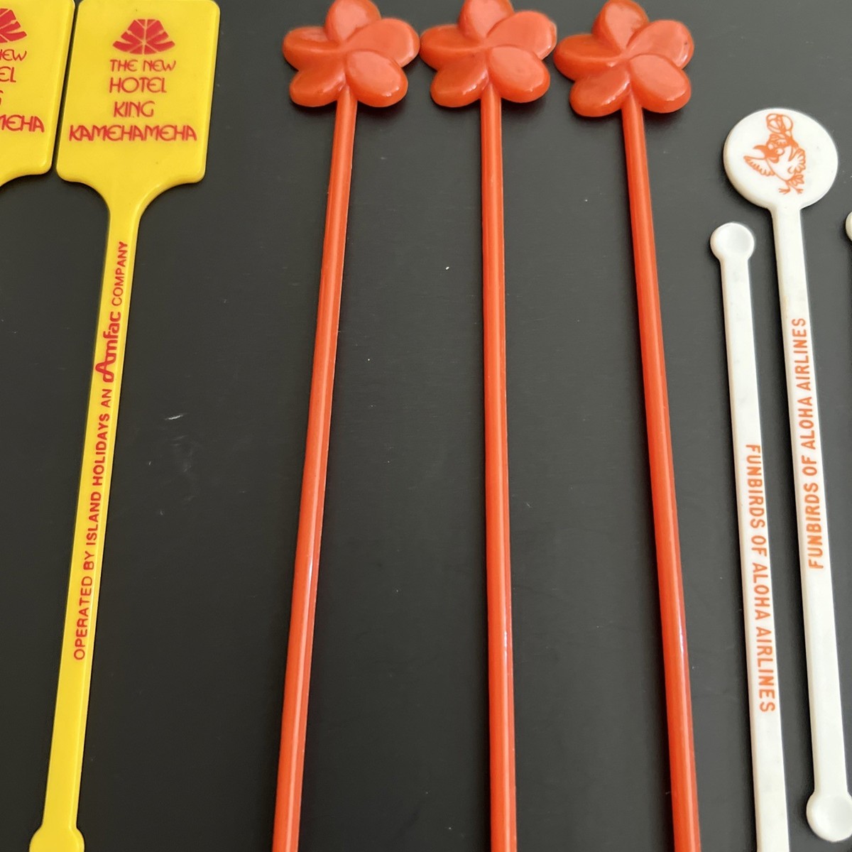 Lot Of 63 Vintage Hawaii Swizzle Sticks Hotels, McDonald, Aloha