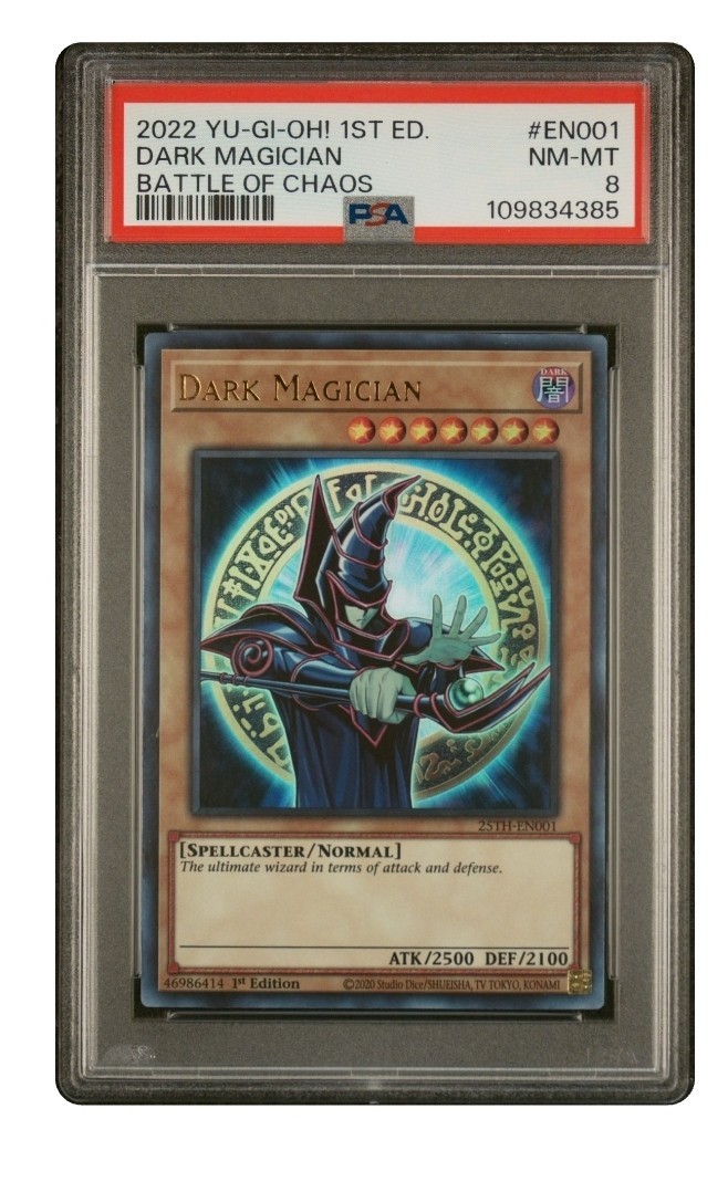 2022 Yu-Gi-Oh BACH Battle of Chaos 1st Ed Dark Magician PSA 8 NM-MT