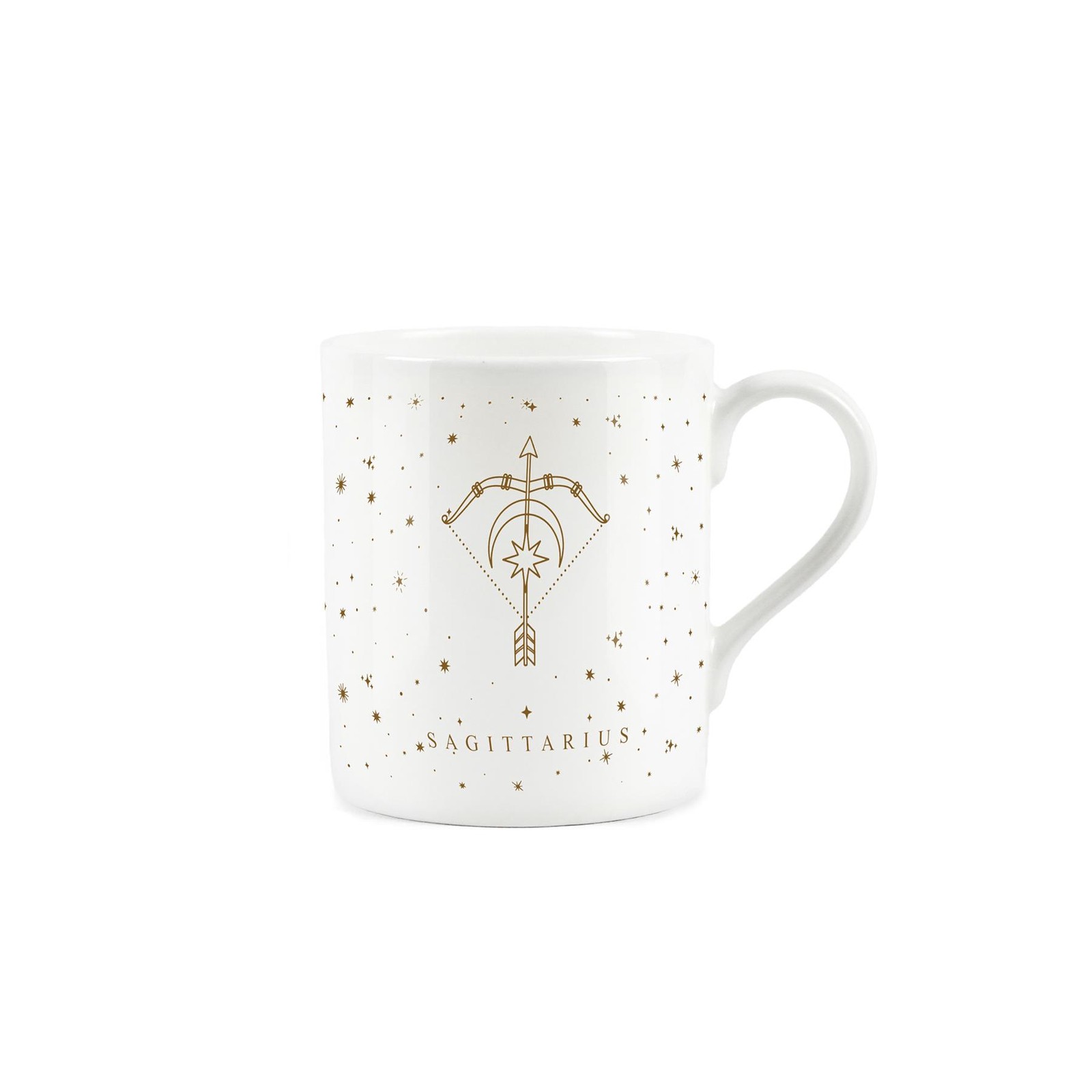 Purely Home Bone China Gold Zodiacs Star Sign Gift Mug - Sagittarius
