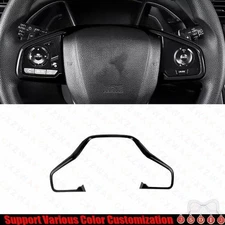 For Honda Civic 10th 16-2021 Bright Black Steering Wheel Border Panel Cover Trim