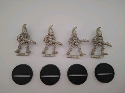 Warhammer 40k, Eldar, 4 x Classic Metal Fire Dragons, OOP 1990er