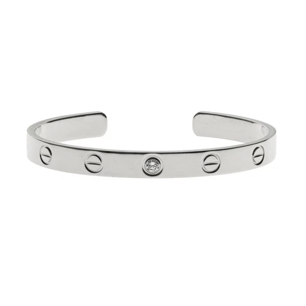 Estate Cartier 1 бриллиант любовь манжеты