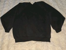 Hanes Black Fleece Pullover Crew Neck Sweatshirt Men's Long Sleeve Size L