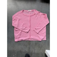 Zenana Soft Waffle type oversized pink top L XL EUC