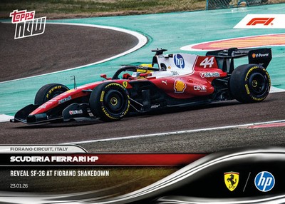 2026 Topps Now F1 #004   Scuderia Ferrari HP SF-26 Reveal   Fiorano Shakedown