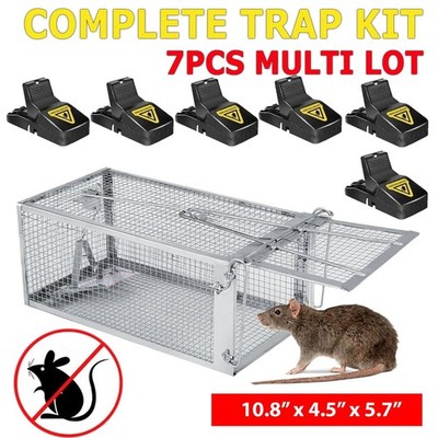 7PCS Mouse Trap Rat Trap Rodent Trap Live Catch Cage, Easy to Set Up and Reuse