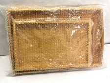 BergHOFF Bamboo Serving Trays 2 Pack 17.5" x 11.5" & 14" x 9" Counter Table