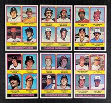 1976 Topps Baseball Rookie Lot 6 Cards