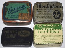 4 ALTE BLECHDOSEN - PHARMAZIE - 001
