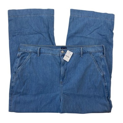 J. CREW FACTORY Women's Drapey Blue Denim Trouser Pants/jeans 35 NWT
