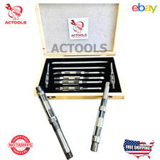 Adjustable Hand Reamer 8 Pcs Set H-4 to H-11 Sizes 15/32 To 1 1/16'' USA ACTOOLS