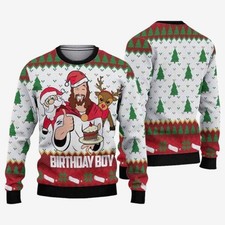 Jesus Birthday Boy Ugly Christmas Sweater