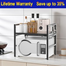 2/3Tier Metal Shelf Microwave Oven Rack Kitchen Organizer Counter Storage Holder