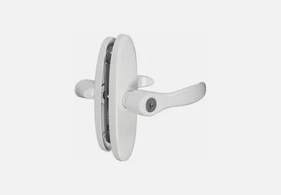 NATIONAL HARDWARE Storm Door Lever N349-399 S843-417 White Lockset Keyed 1.5-3" Center Holes