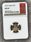 2026 Gold Eagle G$5 1/10th Oz. Gold NGC MS69 Gold Bullion