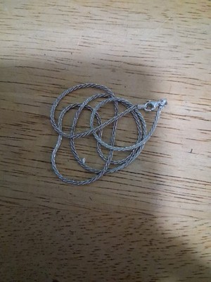 Sterling Silber 925 Italien Seil Kette Halskette 18'' gedreht 