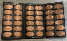 The Penny Passport Souvenir Collecting Book with 36 Elongated Pressed Pennies