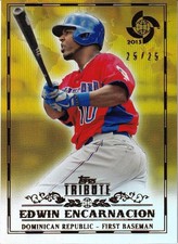 2013 Topps Tribute Wbc Dominican Republic Edwin Encarnacion Base Gold Last 25/25