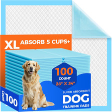 Dog Pee Pads Extra Large 28"X34" - 100 Pack Super Absorbent Xlarge Puppy Pads 10