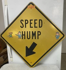 Road Traffic Street Sign Authentic  Speed Hump Interesting Police Stickers 11-43
