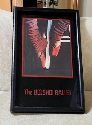 The BOLSHOI BALLET Black/Red Wood Frame Vintage 