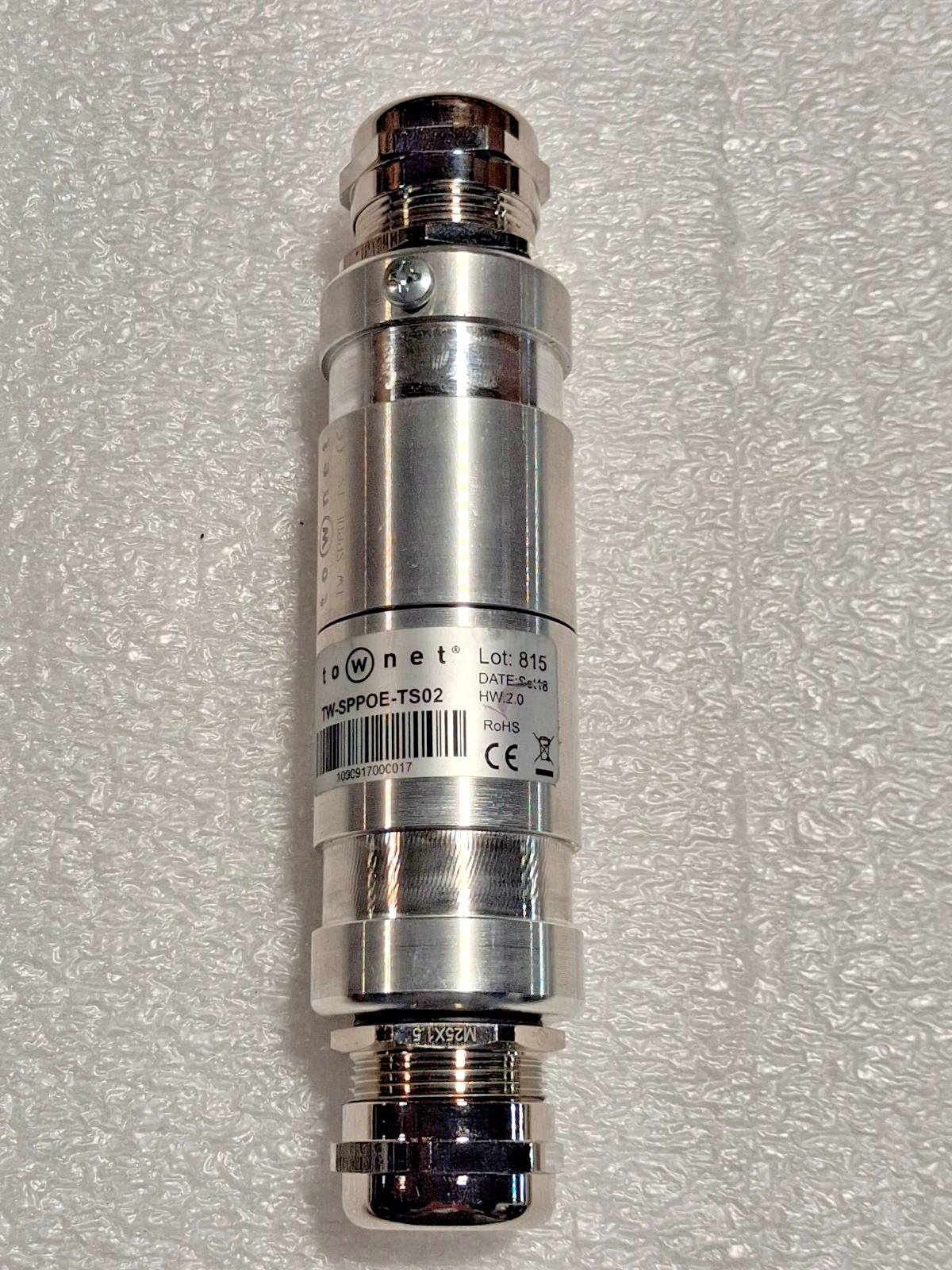 Townet TW-SPPOE-TS02 Outdoor IP68 Gigabit PoE surge/overvoltage protector New!