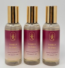 3 BATH  BODY WORKS AROMATHERAPY VANILLA NUTMEG ESSENTIAL OIL PERFUME MIST SPRAY