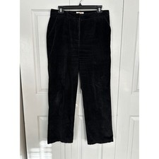 Vintage Talbots Black Corduroy Stretch Pants Women Size 10