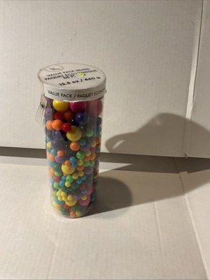Assorted Plastic Beads Value Pack Multicolor Craft Jewelry Making 15.5 oz