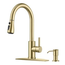 FORIOUS Claw Foot Tub Faucet 2-Handle Freestanding Gold with Hand Shower