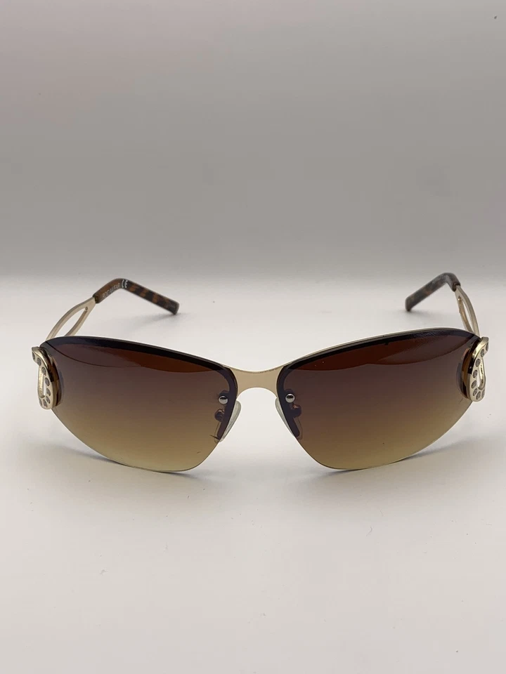 Gafas de sol Rocawear para mujer con escudo adornado con cristal moda dorado marrón degradado Foto 2 de 4