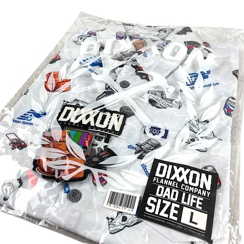Camicia Dixxon in flanella "Dad Life" uomo GRANDE con bottoni festa padri - Foto 4 di 11