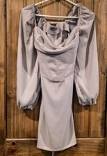 Lichi Bodycon Dress Womens Small Light Pink Adjustable Back Balloon Sleeve