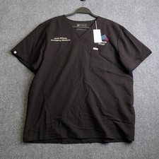 FIGS Leon Scrub Top Mens XL Black Mount Sinai Emergency Medicine NWT FM1500
